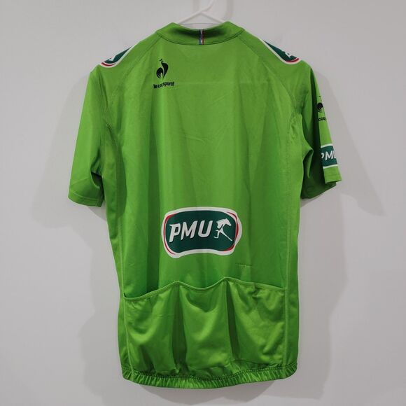 Le Coq Sportif Cycling Jersey Size Large Le Tour France 100 Green Maillot Vert - Picture 2 of 7